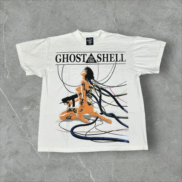 Vintage 90s Ghost in The Shell Size Large Japan Single Stitch Reprint T-Shirt - Picture 1 of 7